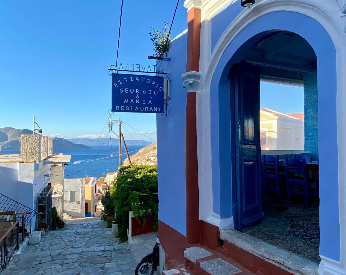 Little Blue In Chorio, Symi Villa Exterior photo